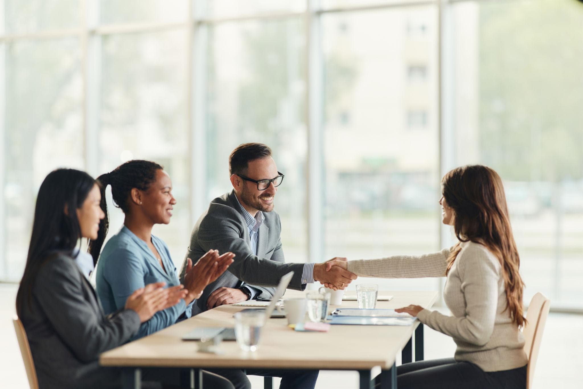 Hiring team reviewing candidate selection details